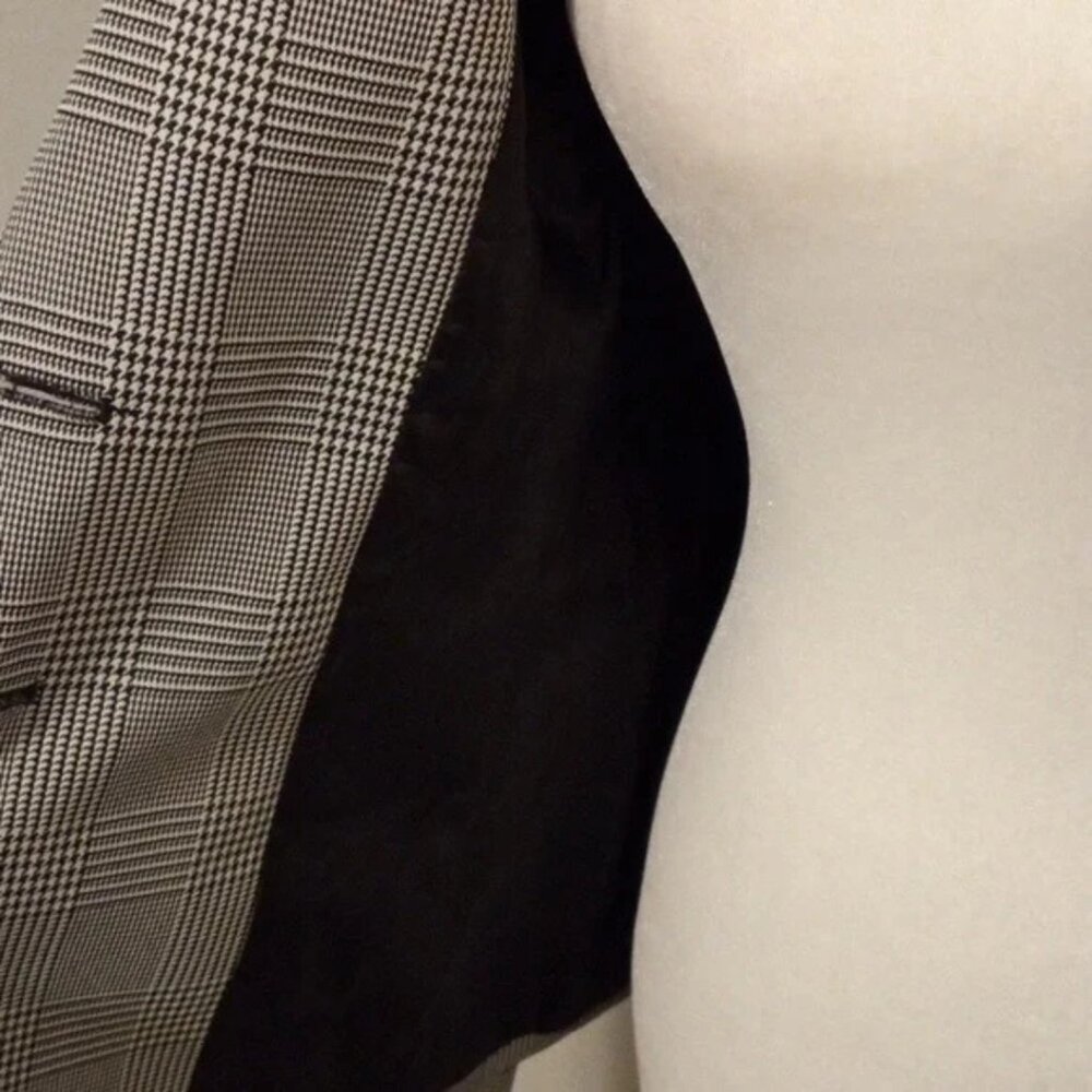 JONES NEW YORK Gray Plaid Blazer Fully Lined Size 4 - Picture 6 of 8